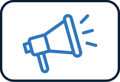 Anti-money laundering adverse media loudspeaker icon