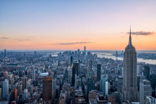 NYC Cityscape at Sunset